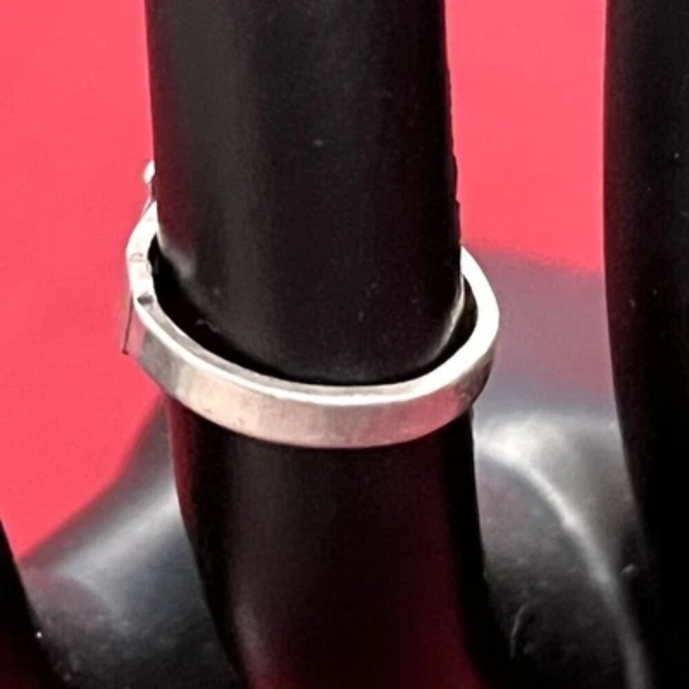 Vintage Native Bell Trading Post Oval Turquoise Sterling Silver Ring Size 2.5 - Picture 3 of 5